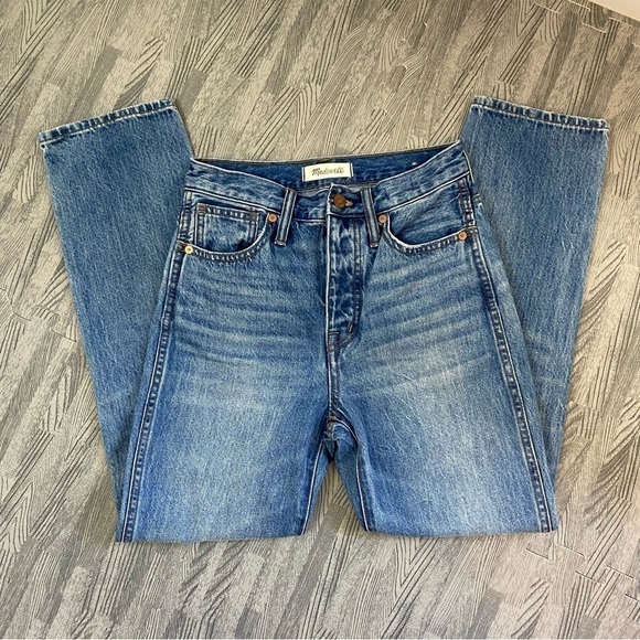 Madewell Stovepipe High Rise Button Fly Ankle Jeans - Picture 2 of 14